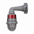 Crouse-Hinds EVLEDBX2C701 Eaton series EV LED light fixture, 0.25A, Cool white, AC drive, 70-100W HID equiv lumin, 50/60 Hz, Heat and impact resistant glass globe, With guard, Copper-free aluminum, Wall mount, 0.87 power factor, 3/4", 100-277 Vac, 30