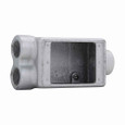 Crouse-Hinds FDCC2 Eaton series Condulet FDC device box, Deep, Feraloy iron alloy, Single-gang, C shape, 3/4"