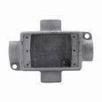Crouse-Hinds FDX2 Eaton series Condulet FD device box, Deep, Feraloy iron alloy, Single-gang, X shape, 3/4"