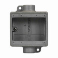 Crouse-Hinds FSC222 Eaton series Condulet FS device box, Shallow, Feraloy iron alloy, Two-gang, C shape, 3/4"