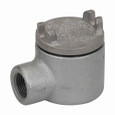 Crouse-Hinds GUA14 Eaton series Condulet GUA conduit outlet box with cover, 2" cover opening diameter, Feraloy iron alloy, 1/2"