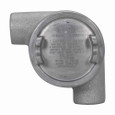 Crouse-Hinds GUAN26 Eaton series Condulet GUA conduit outlet box with cover, 3" cover opening diameter, Feraloy iron alloy, N shape, 3/4"