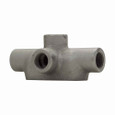 Crouse-Hinds TA17 Eaton series Condulet Form 7 conduit outlet body, Feraloy iron alloy, TA shape, 1/2"