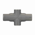 Crouse-Hinds X67 Eaton series Condulet Form 7 conduit outlet body, Feraloy iron alloy, X shape, 2"