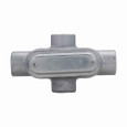 Crouse-Hinds X67 CG Eaton series Condulet Form 7 SnapPack conduit outlet body, gasket and cover, Feraloy iron alloy, X shape, 2"