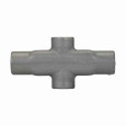 Crouse-Hinds X68 Eaton series Condulet Form 8 conduit outlet body, Feraloy iron alloy, X shape, 2"