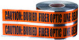IDEAL Industries 42-252 Detectable Underground "Caution Buried Fiber Optic Line", Orange, 6" x 1,00