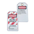 Ideal Industries Vinyl Lockout Tags with Metal Grommet - Do Not Operate Electrical At Work - 5 Pack Safety System