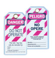 IDEAL Industries 44-841 Lockout Tag, Bilingual, "Do Not Operate", Striped, 5/Pkg