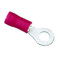 Ideal Industries Vinyl Insulated Ring Terminal 22-18 AWG #8 Stud with Tin-Plated Brass Construction, 100 Pack