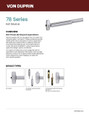 Von Duprin 78 Series - Fire Rated 3 ft Grade 1 Wide Stile Pushpad Rim Exit Device