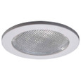 Halo 955PS 4" Trim, Lensed Showerlight, White Trim with Prismatic Glass Lens