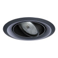 Halo 6215BK 6" Black Adjustable Double Gimbal & Trim Ring 35-50-degree max. tilt