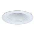 Halo 5110WB 5" White Perftex Baffle, White Self-Flange Ring