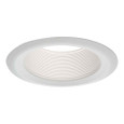 Halo 6103WB-ELL 6" Straight Metal Baffle, Self-flangeWhite baffle, White trim