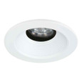 Halo 1441WBWF 4" Conical Baffle, Open, 35 degree Tilt, White Baffle & White Flange