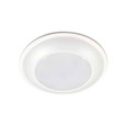Halo HLS6099401EWH-6BP-CA 6" LED surface light, 900 lumens (nominal), 90 CRI, 4000K CCT, 120V 60Hz, LE and TE phase, matte white flange cut 10 percent dimming, Qty 6 bulk pack (not for individual sale), California compliant