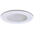 Halo TL410WH 4" LED Trim, Frost Dome Polymer Lens, White Reflector, Matte White Ring, Shower Rated