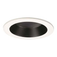 Halo TL3R2GBBWF 3.25" aperture conical baffle, open, self-flanged, microprismatic lens, matte black baffle, matte white flange