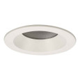 Halo TL3R2GMW 3.25" aperture conical reflector, open, self-flanged, microprismatic lens, matte white reflector and flange