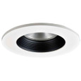 Halo TL403BBS 4" LED Trim, Solite(R) Glass Lens, Black Baffle Reflector, Matte White Ring, Shower Rated