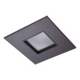 Halo TL44S2GGBBB 2" square lens pinhole ML4 trim, german bronze flange, black lens frame