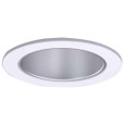 Halo TL410H 4" LED Trim, Frost Dome Polymer Lens, Haze Reflector, Matte White Ring, Shower Rated
