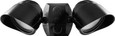 RAB BULLET2X12YB BULLET FLOOD KIT 2 X 12W WARM LED 120V W/ CU4 & HOOD BLACK