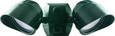 RAB BULLET2X12YVG BULLET FLOOD KIT 2 X 12W WARM LED 120V W/ CU4 & HOOD VERDE GREEN