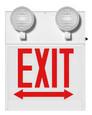 RAB ECOMBO-DARCH EXIT/EM COMBO UNV FACES 2-HEADS RED LETTERS DOUBLE ARROWS REMOTE CAPACITY CHICAGO
