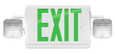 RAB ECOMBO-G EXIT/EM COMBO UNV FACES 2-HEADS GREEN LETTERS