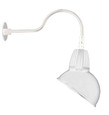 RAB GN1LED13NADW DECORATIVE 589 LUMENS GOOSENECK 13W 4000K 24 INCHES ARM ANGLED DOME FLOOD 15 INCHES WHITE RAB GN1LED13NADW DECORATIVE 589 LUMENS GOOSENECK 13W 4000K 24 INCHES ARM ANGLED DOME FLOOD 15 INCHES WHITE