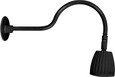 RAB GN1LED26YSB DECORATIVE 1390 LUMENS GOOSENECK 26W 3000K 24 INCHES ARM SPOT 15 INCHES BLACK