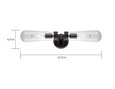 NUVO Lighting 60-5363 Beaker, 2 Light, Wall Sconce with Clear Glass, Vintage lamps Included