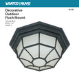 NUVO Lighting 60-3452 1-Light, 12in, Ceiling Spider Cage Fixture, Die Cast, Glass Lens, Color retail packaging