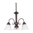 NUVO Lighting NUV-60-184 Ballerina - 3 Light - 20 in. - Chandelier with Alabaster Glass Bell Shades