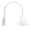 RAB GN4LED26YSSTW DECORATIVE 1348 LUMENS GOOSENECK 26W 3000K 20 INCHES HIGH & 19 INCHES FROM THE WALL STRAIGHT SHADE SPOT 15 INCHES WHITE RAB GN4LED26YSSTW DECORATIVE 1348 LUMENS GOOSENECK 26W 3000K 20 INCHES HIGH & 19 INCHES FROM THE WALL STRAIGHT SHADE SPOT 15 INCHES WHITE