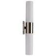 NUVO Lighting 60-2936 Link, 2 Light, (Vertical) Tube Wall Sconce with White Glass