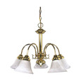 NUVO Lighting NUV-60-185 Ballerina - 5 Light - 24 in. - Chandelier with Alabaster Glass Bell Shades