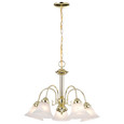 NUVO Lighting NUV-60-185 Ballerina - 5 Light - 24 in. - Chandelier with Alabaster Glass Bell Shades