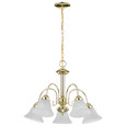 NUVO Lighting NUV-60-185 Ballerina - 5 Light - 24 in. - Chandelier with Alabaster Glass Bell Shades