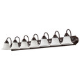 NUVO Lighting 60-3155 Ballerina, 7 Light, 48in, Vanity with Frosted White Glass