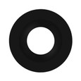 RAB HAT6RB COLOR TRIM FOR 6" MODULAR DOWNLIGHT ROUND BLACK SMOOTH
