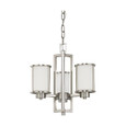 NUVO Lighting NUV-60-2851 Odeon - 3 Light - (convertible up/down) Chandelier with Satin White Glass