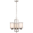 NUVO Lighting NUV-60-2851 Odeon - 3 Light - (convertible up/down) Chandelier with Satin White Glass