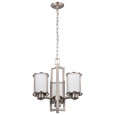 NUVO Lighting 60-2851 Odeon, 3 Light, (convertible up/down) Chandelier with Satin White Glass