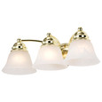NUVO Lighting 60-350 Empire, 3 Light, 21in, Vanity with Alabaster Glass Bell Shades