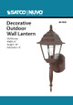 NUVO Lighting NUV-60-3454 Briton - 1 Light - 18 in. - Wall Lantern with Clear Seed Glass - Color retail packaging