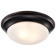 NUVO Lighting 60-3176 2 Light, 14in, Flush Mount Twist and Lock with Frosted White Glass