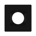 RAB HAT6SB COLOR TRIM FOR 6" MODULAR DOWNLIGHT SQUARE BLACK SMOOTH
